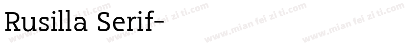 Rusilla Serif字体转换